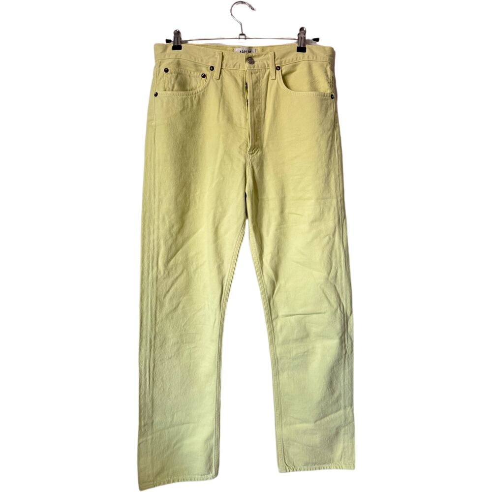 AGOLDE '90s Pinch-Waist High Rise Straight Jeans Size 28 $178 Limoncello - Picture 3 of 10
